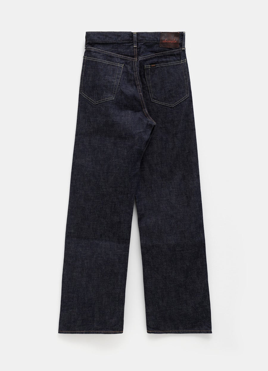 Blue Denim Wide Straight Cut