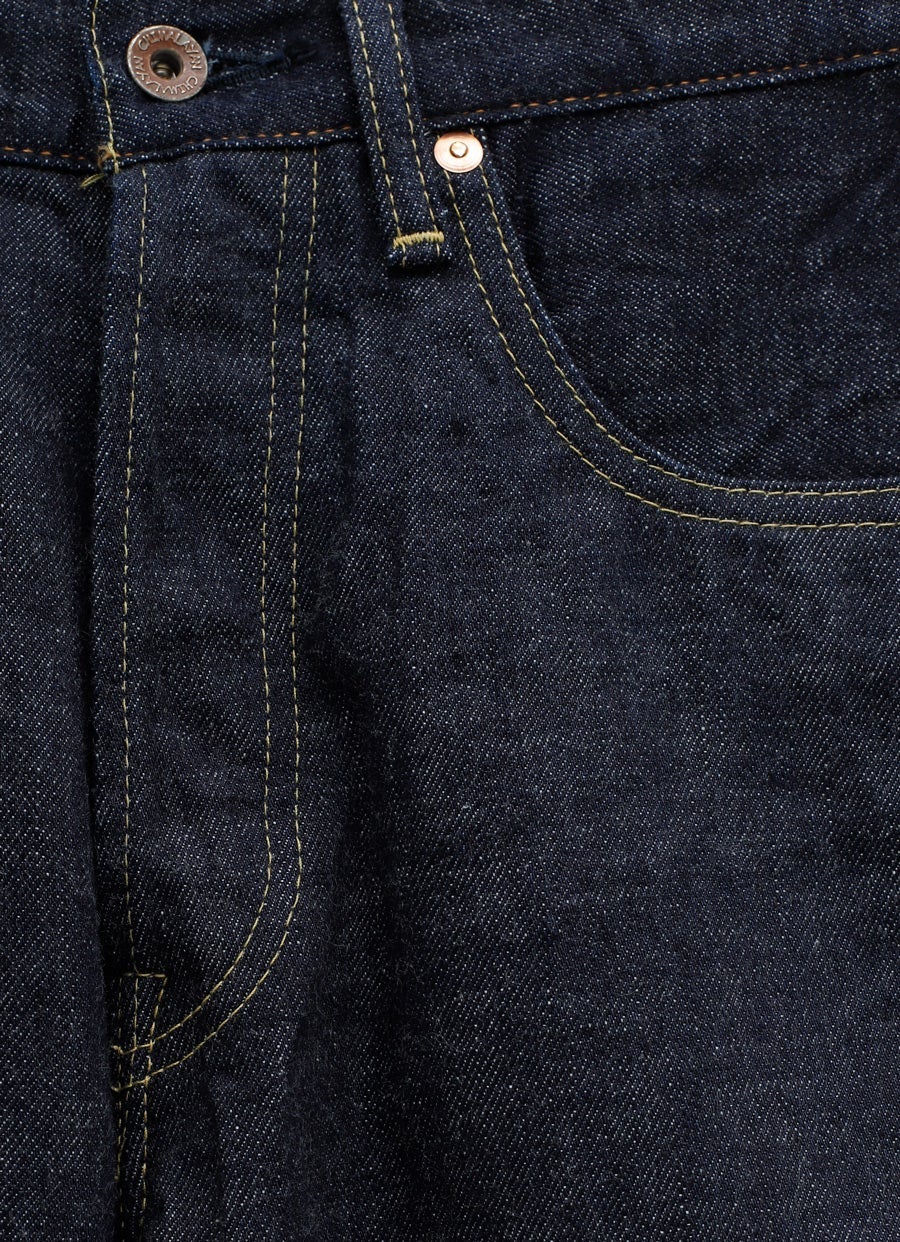 Blue Denim Wide Straight Cut