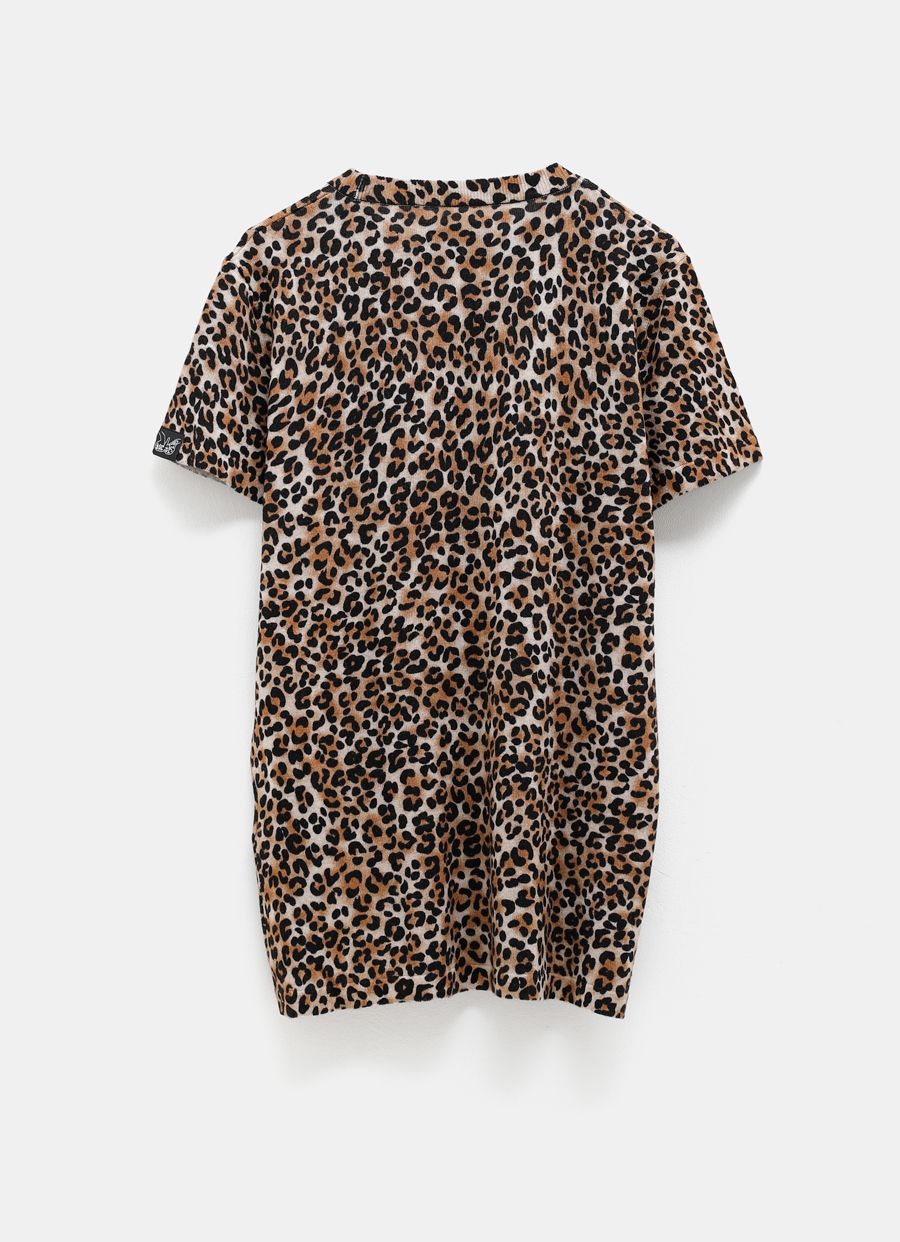 Camiseta con estampado de leopardo