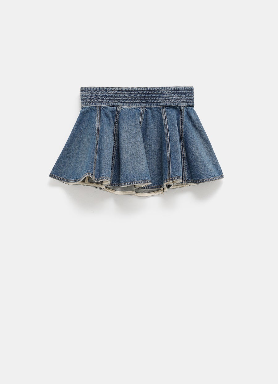 Mini falda denim