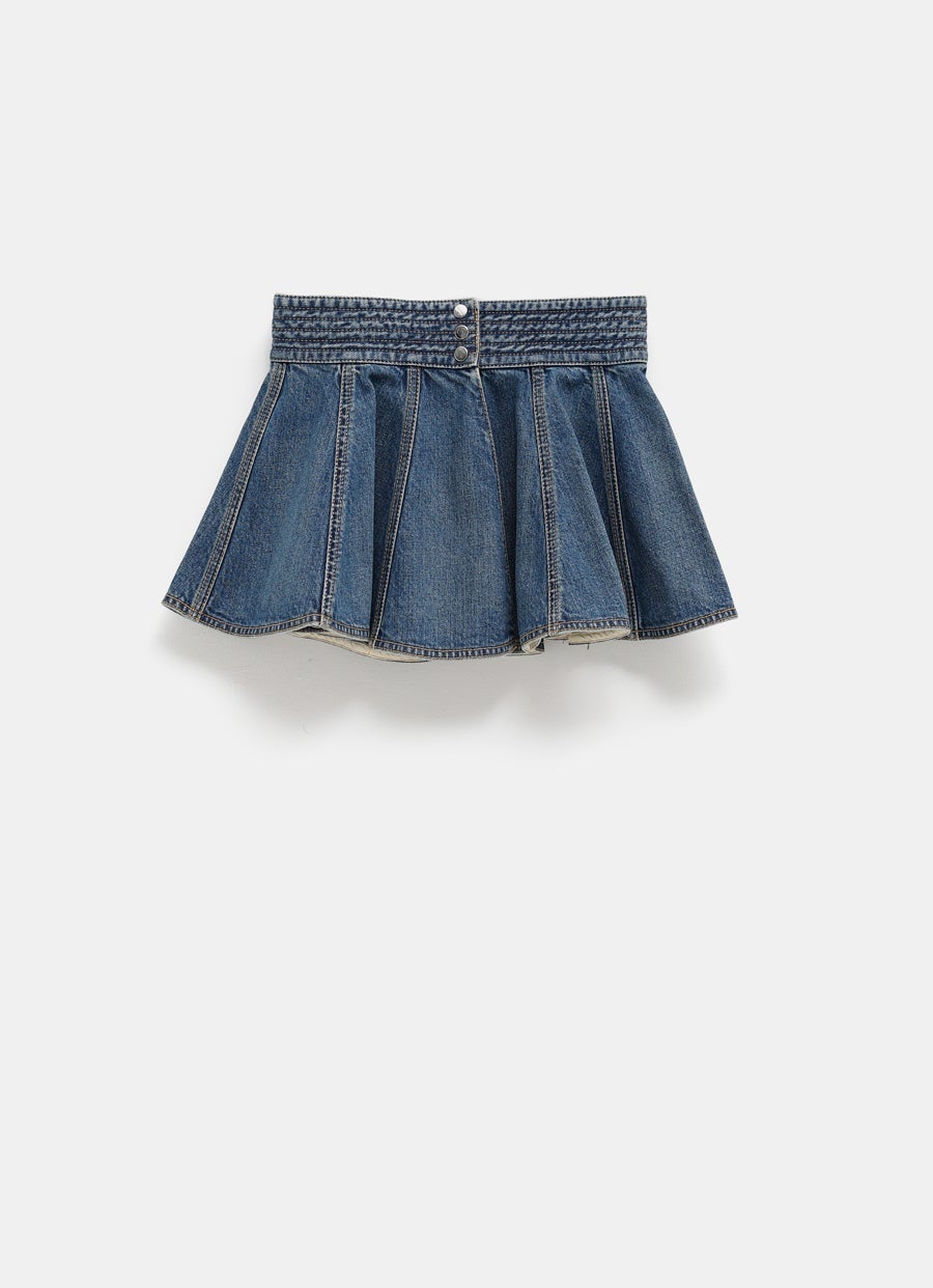 Mini falda denim