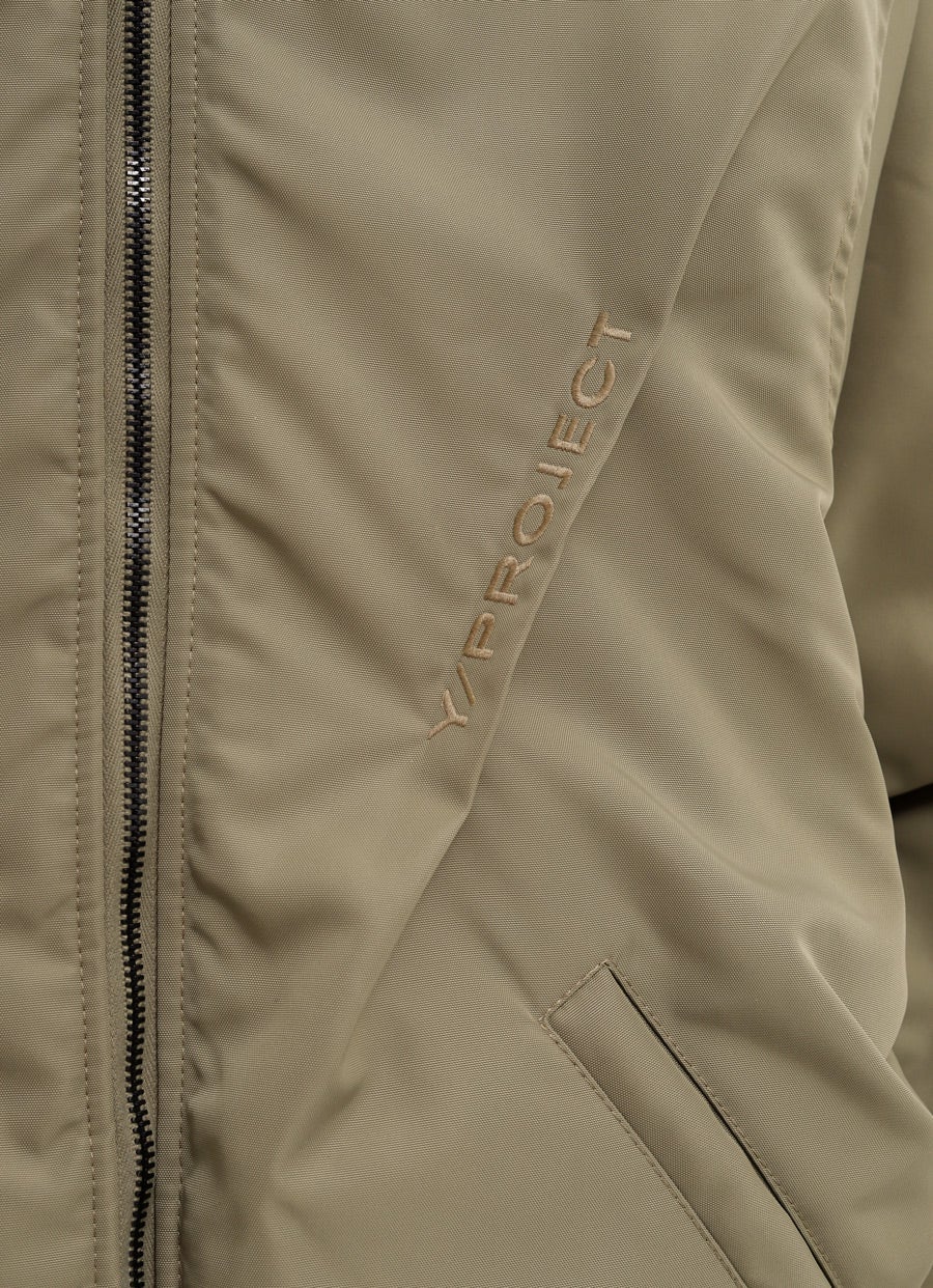 Chaqueta bomber con doble cremallera para hombre