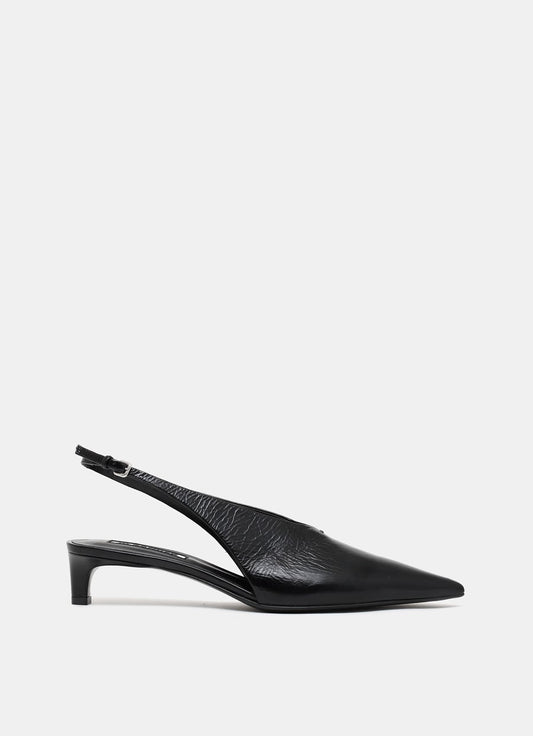 Zapato slingback de piel