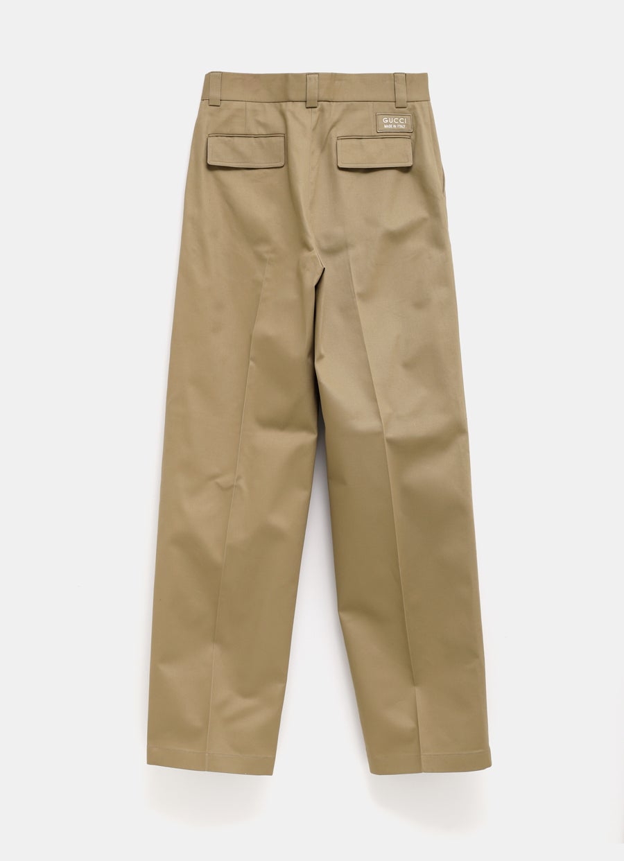 Pantalón cargo de algodón con pernera ancha