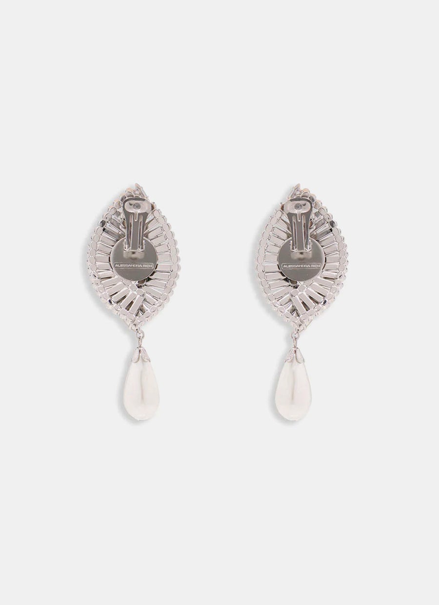 Pendientes de cristal y perlas