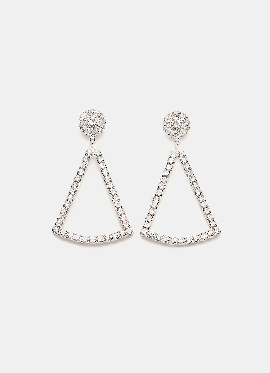 Pendientes triangulares en plata