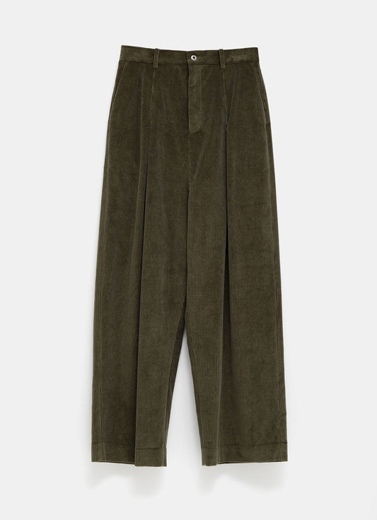 Pantalón de tiro bajo en algodón y cashmere