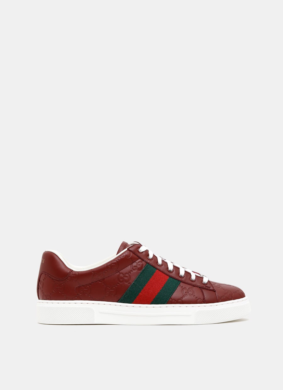 Zapatilla Gucci Ace con tribanda Web para hombre