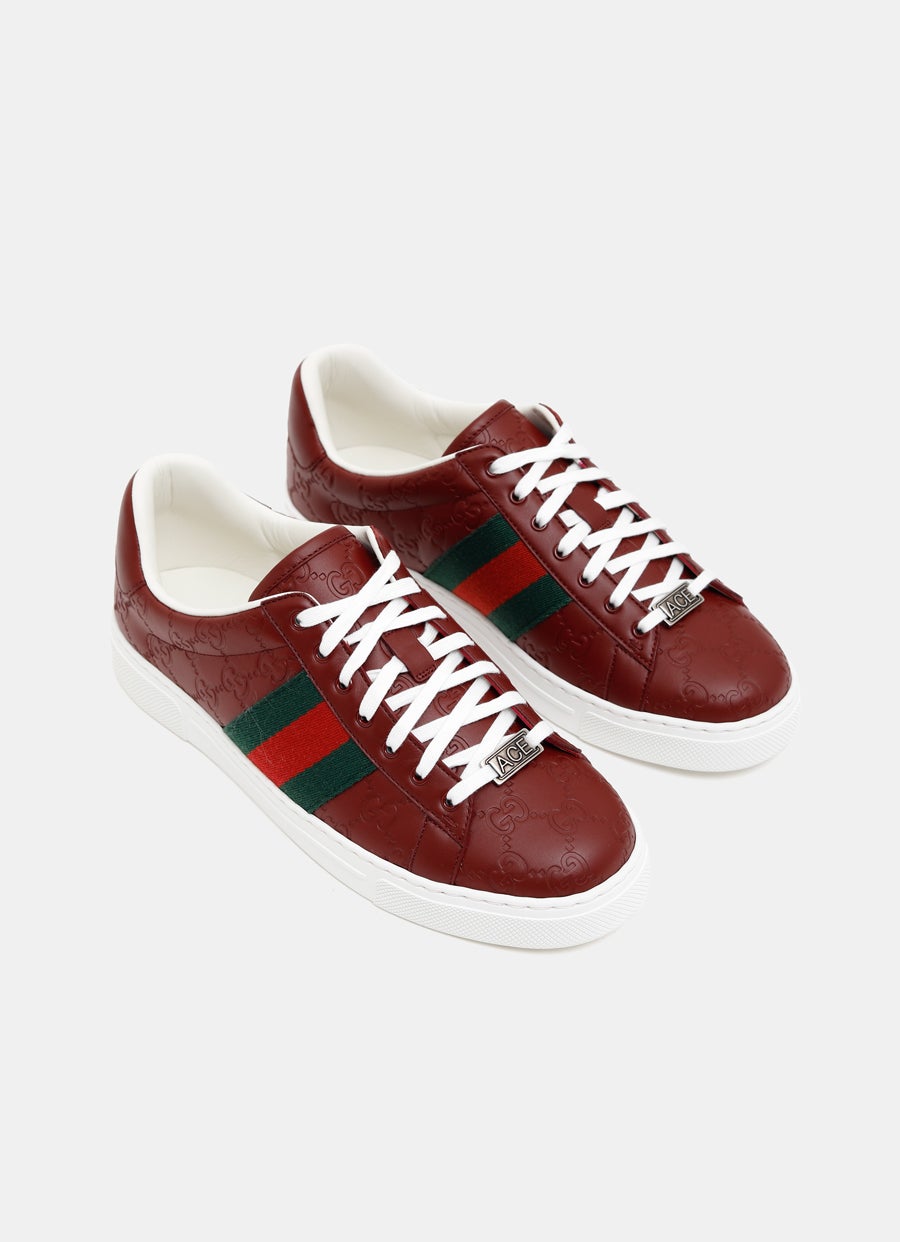 Zapatilla Gucci Ace con tribanda Web para hombre