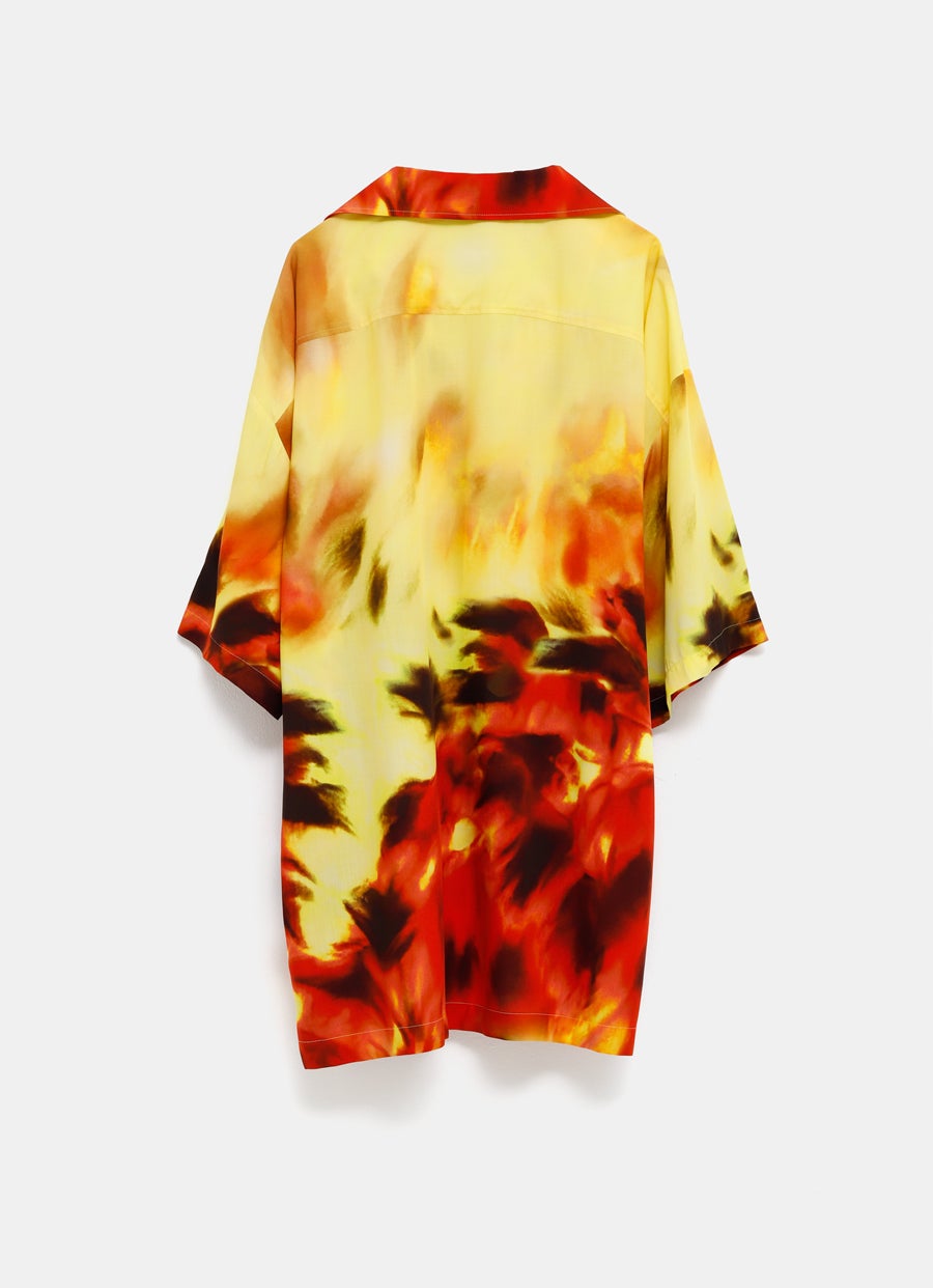 Camisa Palms on Fire de manga corta