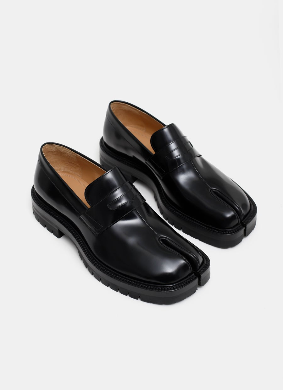 Mocasín Tabi de piel para hombre