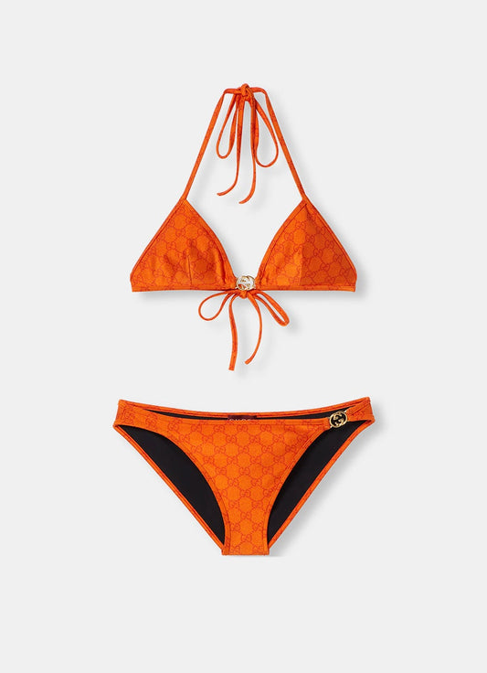 Bikini de punto elástico con GG