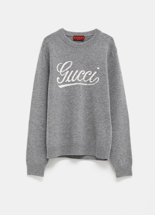 Jersey de lana con instarsia Gucci