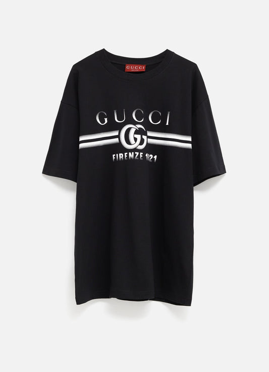Camiseta de algodón y estampado Gucci