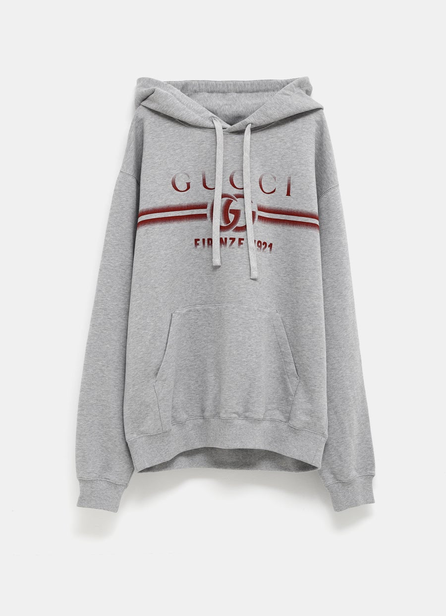 Sudadera con capucha de punto de algodón