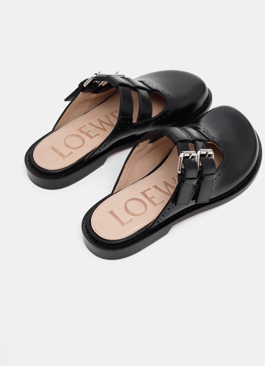 Mule Mary Jane Campo en piel de ternera