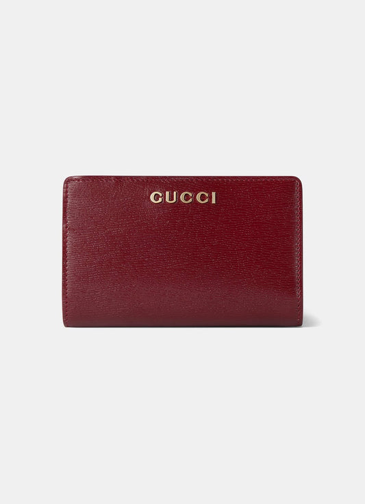 Cartera con cremallera y logo Gucci