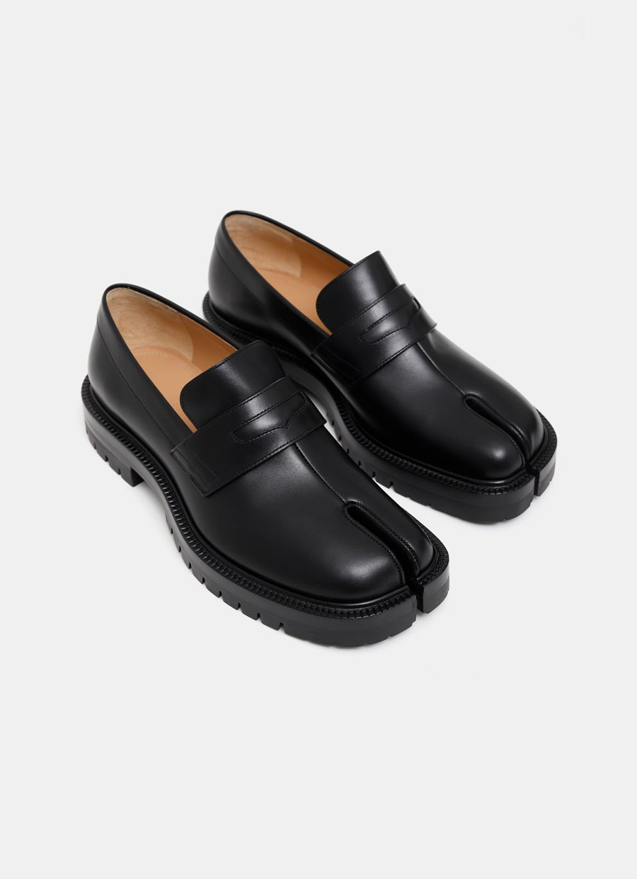 Mocasín Tabi de piel para hombre