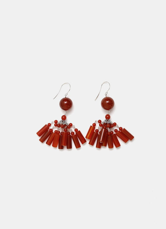 Pendientes Flamenco de cornalina